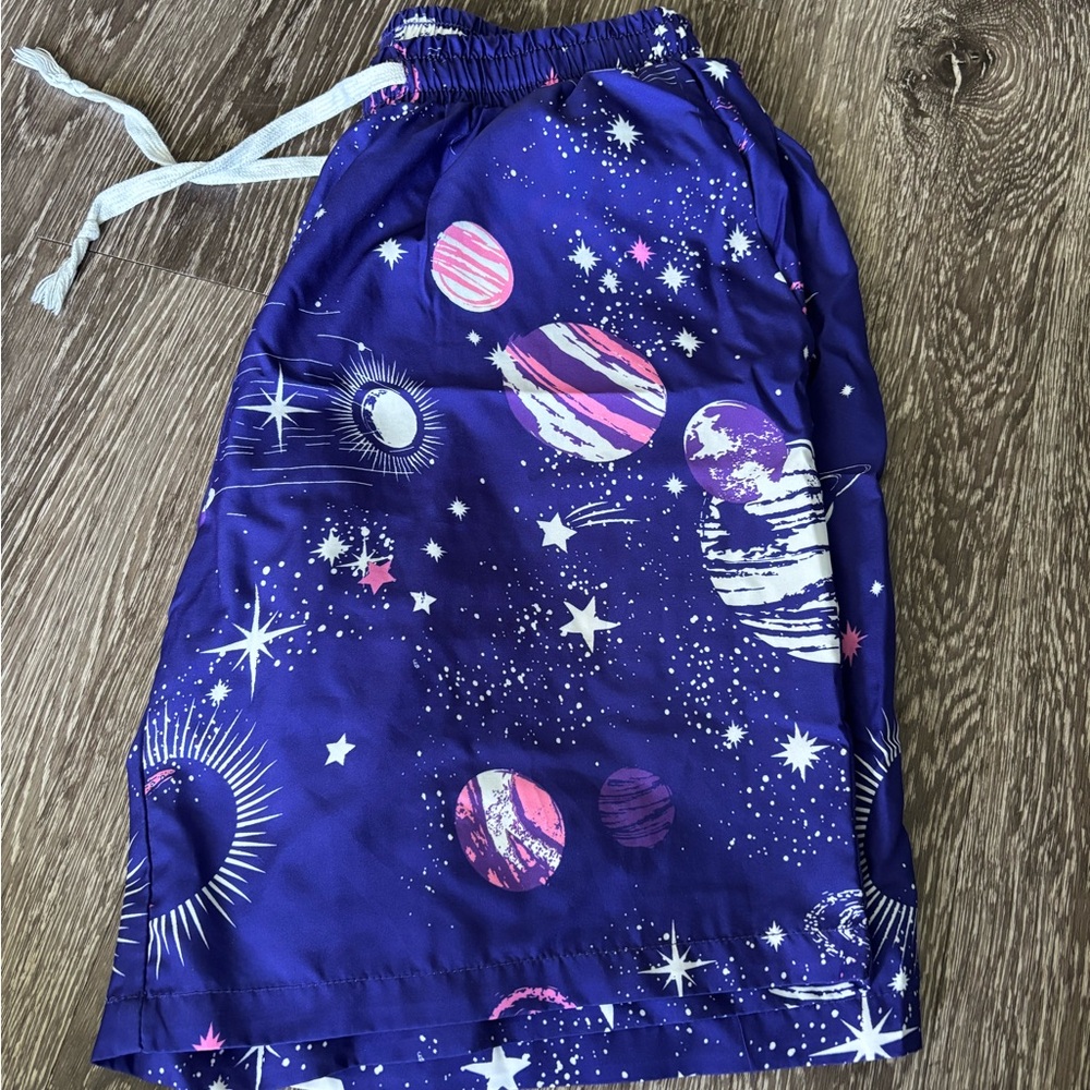 ROMWE Purple Celestial Print Shorts